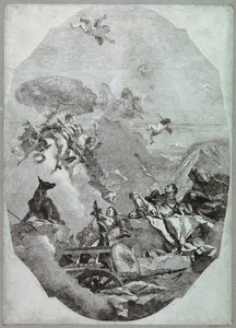 De triomf van Mars door Lorenzo Tiepolo