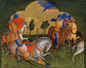 De Bekering van Paulus Predella Paneel, ca. 1370