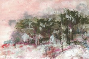 Sereen roze landschap