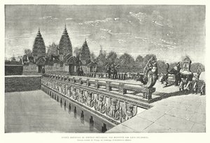Oostelijke ingang van de Khmer-tempel van Preah Khan, Angkor, Cambodja door Louis (after) Delaporte