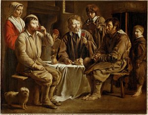 Een boerenmaaltijd ... door Louis (attr. to) Le Nain
