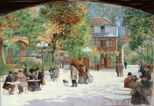 Bij het Chalet van het Château de Madrid, in het Bois de Boulogne