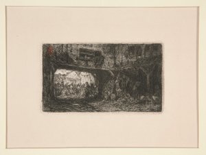 Binnenplaats met Passage door Louis Adolphe Hervier