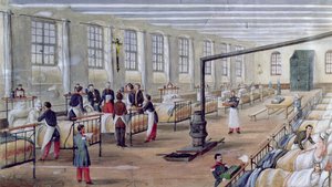 Militair Hospitaal van Val-de-Grâce in Parijs, 1854 door Louis Amable Crapelet