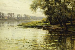 Weide aan de Rivieroever door Louis Aston Knight