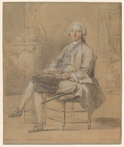 Zittende man met een snuifdoos, c. 1750-1760