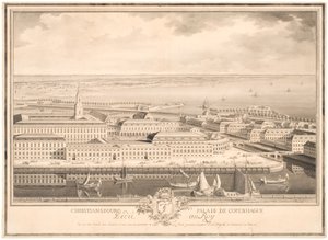 Christiansbourg Paleis van Kopenhagen door Louis Auguste Le Clerc