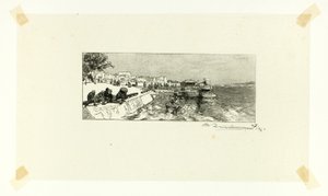 Bercy Wharf, plaat twee van Le Long de la Seine et des Boulevards door Louis Auguste Lepère
