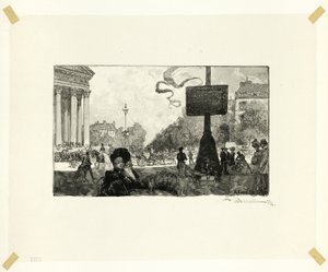Hoek van de Rue Royale, plaat zestien uit Le Long de la Seine et des Boulevards door Louis Auguste Lepère