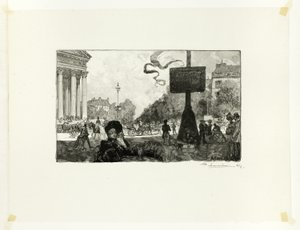 Hoek van de Rue Royale, plaat zestien uit Le Long de la Seine et des Boulevards door Louis Auguste Lepère