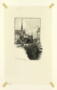Pont Saint-Michel, plaat twaalf uit Le Long de la Seine et des Boulevards