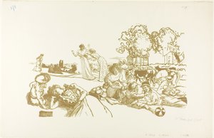 Modern bucolisch door Louis Auguste Lepère
