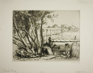 Poissy door Louis Auguste Lepère
