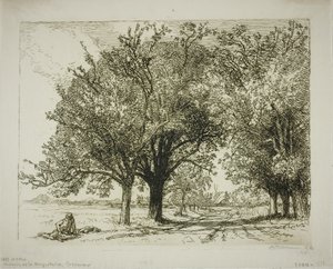 Weg naar de steengroeve door Louis Auguste Lepère