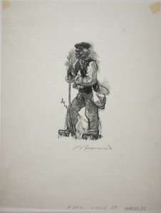 Slangenjager door Louis Auguste Lepère