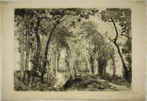 Sous Bois, bij Rigonette door Louis Auguste Lepère