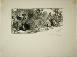 De houtskoolbranders door Louis Auguste Lepère