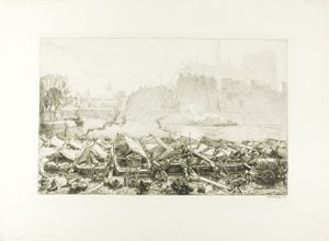 De grote appelmarkt door Louis Auguste Lepère
