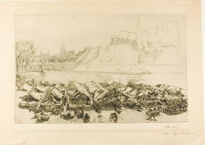 De grote appelmarkt door Louis Auguste Lepère