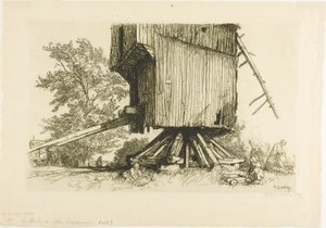 De Lidor Windmolen door Louis Auguste Lepère