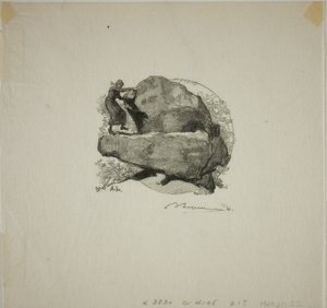De bevende rots door Louis Auguste Lepère