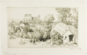 Uitzicht op Verdelot door Louis Auguste Lepère