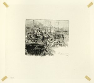 Villette Dock, plaat vijf van Le Long de la Seine et des Boulevards