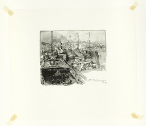 Villette Dock, plaat vijf van Le Long de la Seine et des Boulevards