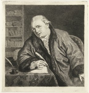 Portret van de componist en etser Johan Antoni Kauclitz Colizzi door Louis Bernard Coclers