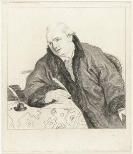 Portret van de componist en etser Johan Antoni Kauclitz Colizzi door Louis Bernard Coclers