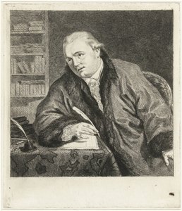 Portret van de componist en etser Johan Antoni Kauclitz Colizzi door Louis Bernard Coclers