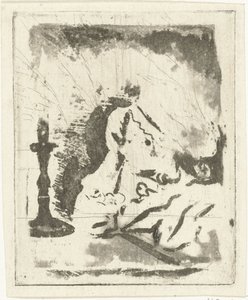 Studieblad met kandelaar door Louis Bernard Coclers
