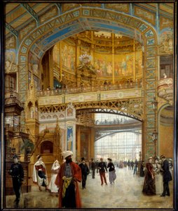 Le dôme central op de Wereldtentoonstelling van 1889 in Parijs Schilderij door Louis Beroud (1852-1930) 1890 Dim. 1,98x1,64 m Parijs, Musée Carnavalet - De centrale koepel van de Wereldtentoonstelling in Parijs