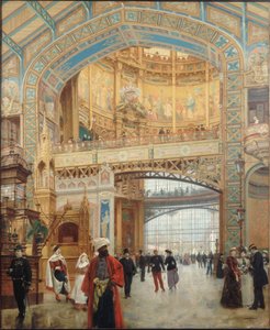 De Galerie des machines van de Wereldtentoonstelling in Parijs 1889, 1890