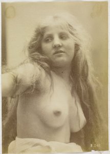 Studie van een vrouwelijk naaktmodel, buste van vooraf gezien door Louis Bonnard