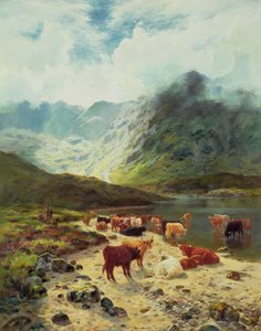 Ross-shire Loch, 1888 door Louis Bosworth Hurt