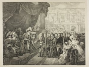 Ontvangst door het Directoire, plaat 29 uit Het Politieke en Militaire Leven van Napoleon door Louis Boulanger