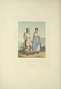 Kostuums van de Mechoacan-indianen, illustratie uit 