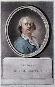 Giuseppe Balsamo, alias Alexander, Graaf van Cagliostro (1743 - 1795) door Brion de la Tour door Louis Brion de la Tour fils