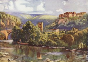 Op de rivier de Taag, Toledo door Louis Burleigh Bruhl