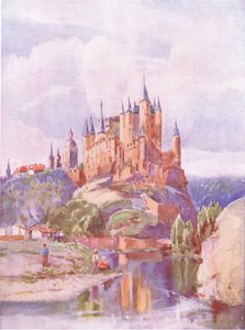 Het Alcazar, Segonia, uit Hutchinsons Pittoresk Europa gepubliceerd door Hutchinson & Son, ca. 1930