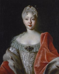 Portret van Groothertogin Elisabeth Petrovna door Louis Caravaque