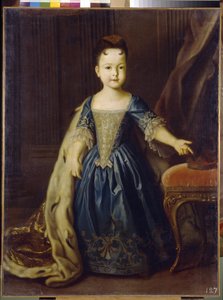 Portret van grootvorstin Natalia Petrovna van Rusland (1708-1728). Oudste dochter van Peter I de Grote (1672-1725) en Catharina I (1684-1727). Schilderij van Louis Caravaque (1684-1754) door Louis Caravaque