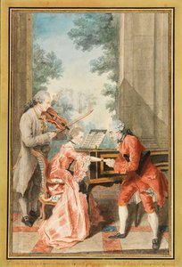 Mademoiselle Delong de Genève, Monsieur Philippe en Monsieur de Texier door Louis Carrogis Carmontelle