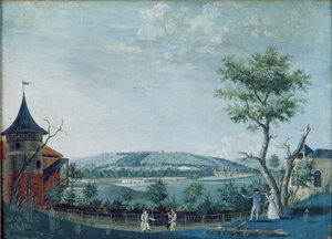 De Hermitage en het oude kasteel in het park van Le Raincy, 1754-93