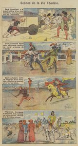 Scènes uit het Feodale Leven door Louis Charles (after) Bombled