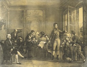 Louis-Philippe Geeft Aardrijkskunde Les op het Collège de Reichenau, uitgegeven 1820 door Louis Charles Auguste Couder