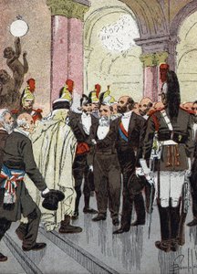 Banket van de burgemeesters van Frankrijk (18 augustus 1889 in het stadhuis van Parijs) Illustratie door Louis Charles Bombled