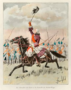 De Chevalier de Levis (Francois Gaston de Levis) bij de Slag om Sainte Foy in 1760 tegen de Engelsen; Eugene Guenin