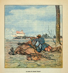 De dood van kolonel Girard tijdens de gevechten van Neuville aux Bois in november 1870